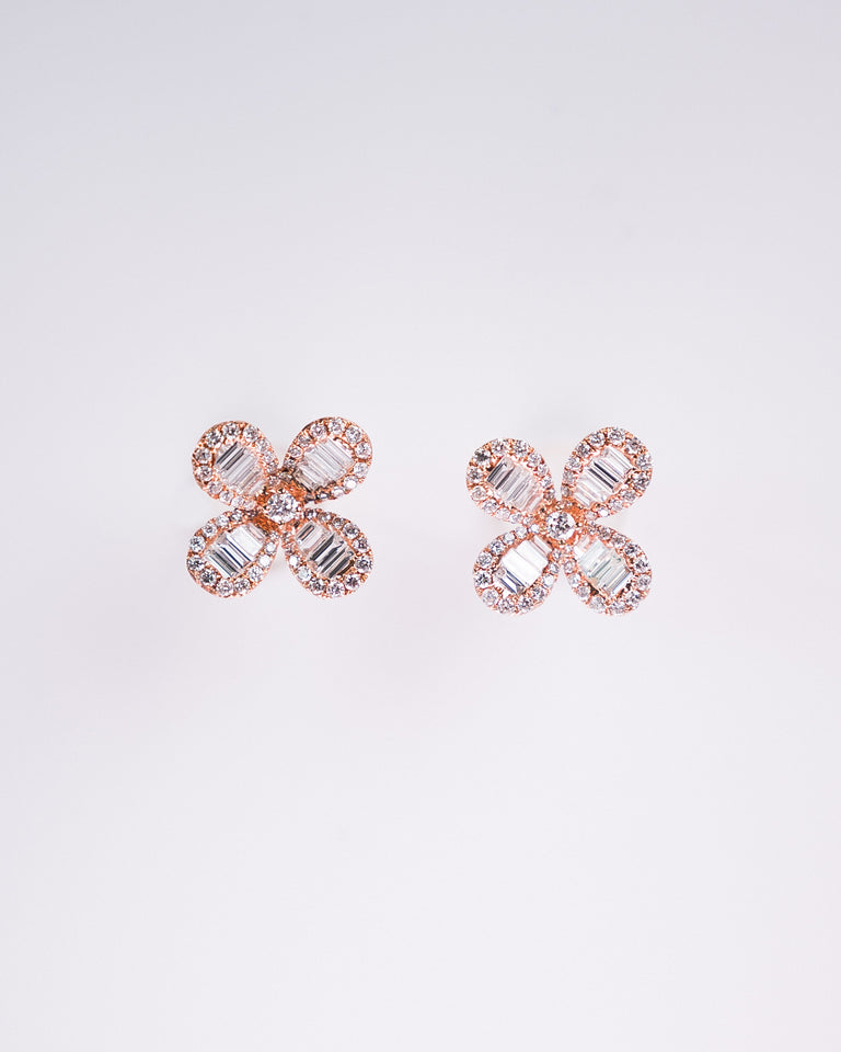 Rose Flower of Diamonds Earring