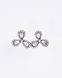 Black Flower of Diamonds Earring