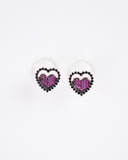 Black Heart Ruby Earring