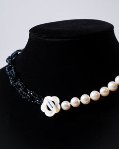 Blue Spinell and Pearl Necklace