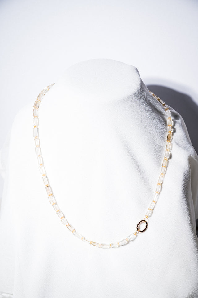 Citrine Bugle Necklace