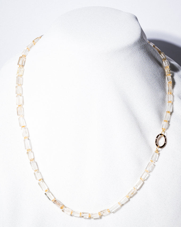 Citrine Bugle Necklace